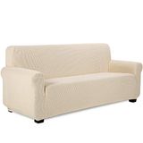 TIANSHU Bankhoes, Rekbare Bankovertrek, Stretch Bankhoezen, Elastische Meubelbeschermer Jacquard Sofahoes (3-Zits, Lvoor)