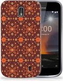 B2Ctelecom Nokia 1 Uniek TPU Hoesje Batik Brown