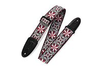 Levy's M8HT-12 2" Stijl 12 60's Stijl Hootenanny Jacquard Weave Gitaar Bandjes met Lederen Terug