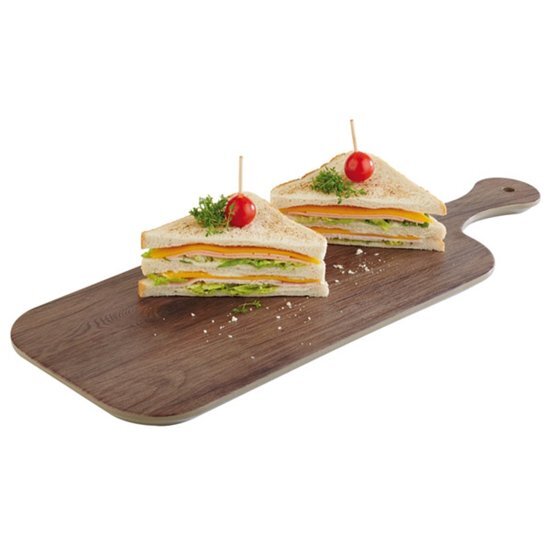 Horeca Products Professional Melamine serveerplateau "oak", 40x20 cm, set van 2 stuks