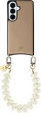 AVY Leren Hoesje Geschikt voor Samsung Galaxy S26 Plus | Compatibel met MagSafe | Leather Case met Telefoonkoord | Polsband | Beige | Cupid Beige