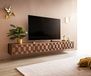 DELIFE Meuble TV Fevo acacia naturel 220 cm 4 portes suspendu