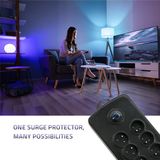 Qoltec - Power Strip - 8 Outlets - Surge Protection - 2.5m - Black