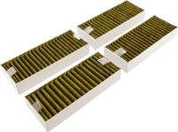 AllSpares CleanAir Plus Koolstoffilter (4 St.) voor afzuigkappen geschikt voor Bosch, Gaggenau 17007505 en Siemens HZ9VRCR1 (192x75x35mm)
