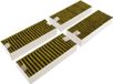 AllSpares CleanAir Plus Koolstoffilter (4 St.) voor afzuigkappen geschikt voor Bosch, Gaggenau 17007505 en Siemens HZ9VRCR1 (192x75x35mm)