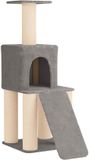 vidaXL Arbre à chat sisal gris clair 146 cm