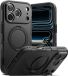 Ringke Alles - Hoesje Geschikt voor Apple iPhone 18 Pro Max / 17 Pro Max - Compatibel met MagSafe / Qi2 - Rugged Back Cover - Beschermhoes 360° Draaibare Magnetische Standaard - Zwart
