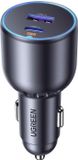 UGREEN Chargeur de voiture, 63W, 1 port USB-C, 1 port USB-A, charge rapide, gris