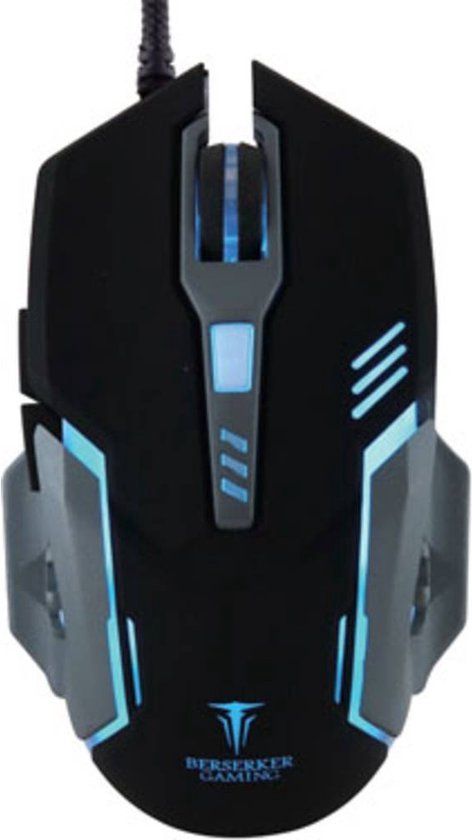 BERSERKER GAMING Berserker Gaming V2 Gaming-muis USB Optisch Zwart 6 Toetsen 1000 dpi, 1600 dpi, 2000 dpi, 3200 dpi Verlicht