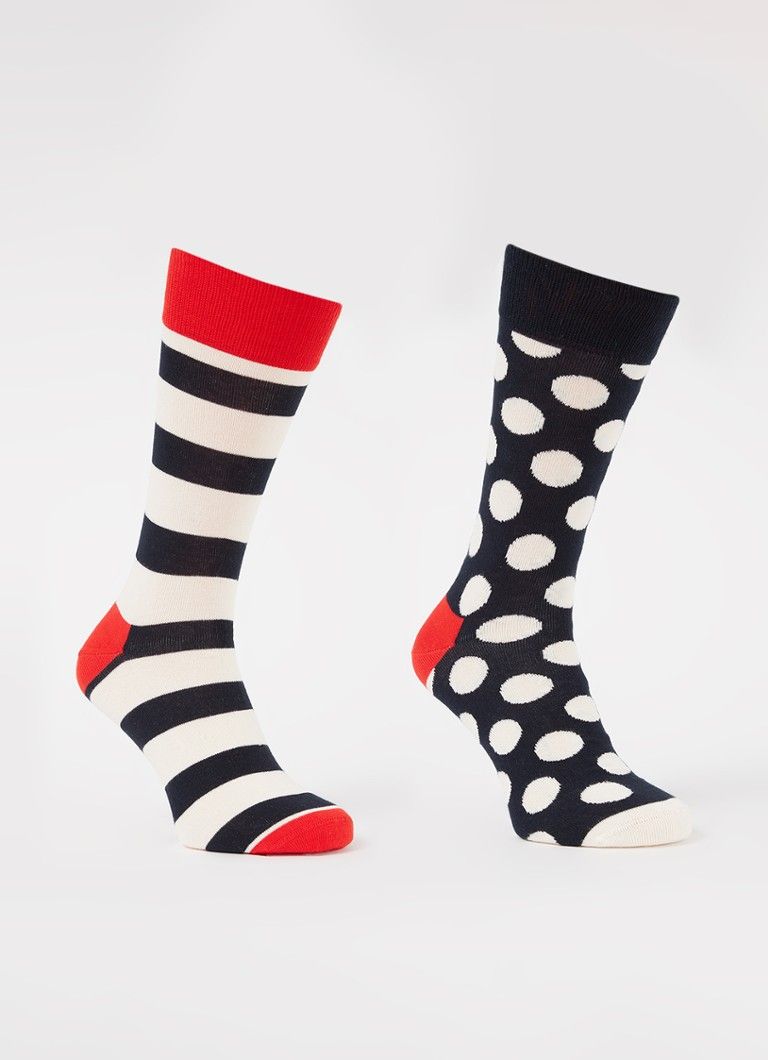 Happy Socks Sokken met stippen print 2-pack