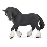 Papo - Handgeschilderde - Figuurtjes - Paarden veulens en pony's - Zwart Shire Paard - 51517 - Verzamelbaar - Voor kinderen - Geschikt voor jongens en meisjes - Vanaf 3 jaar