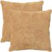 vidaXL Kussensloop 2 stuks Taupe 55 x 55 cm Nep Konijnenbont