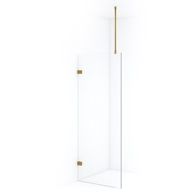 Maxaro Inloopdouche Diamond 80cm 8mm Helder Veiligheidsglas Goud