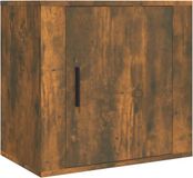 vidaXL Nachtkastje wandgemonteerd 50x30x47 cm gerookt eikenkleurig