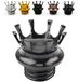 Motorfiets King Crown Motorfiets King Crown Gas Cap Brandstoftank Cover Rechtse Draad Reservoir Olie Cap Aluminium voor Harley Sportster XL 1200 883 48 Road King Softail Dyna Touring (zwart)