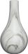 Ideas 4 Seasons Bloemenvaas Dazzle - marmer look - Wit/goud - Keramiek - D14 cm x H26 cm