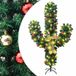 vidaXL Cactus de Noël avec support et LED 150 cm PVC vert