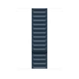 Apple Leather Link Band Bleu Cuir S/M 44mm