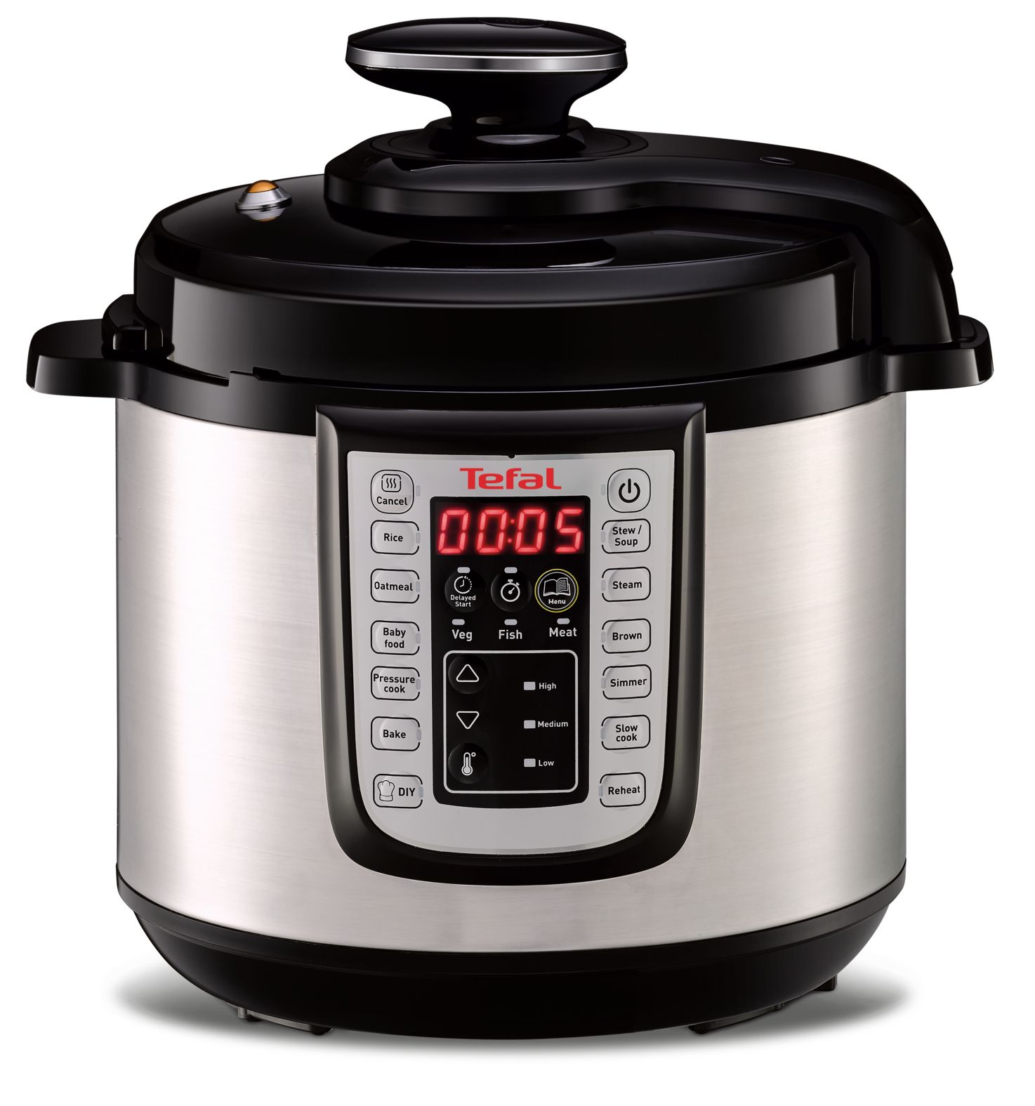 Tefal FAST & DELICIOUS CY505E All-in-One - Slowcooker, Multicooker & Snelkookpan - 6L - Zwart/RVS
