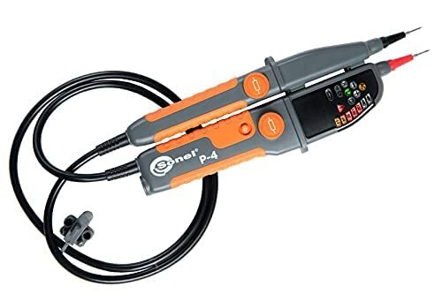 Sonel P-4 tweepolige spanningsindicator, AC/DC-tester, rotatie van fasen, 12 V/100-1000 V, licht- en akoestisch alarm, waterdicht, IP65