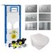 Geberit UP320 Set72 Sanindusa Plus Wandtoilet Verhoogd Rimless Softclose met Sigma Drukplaat Wit