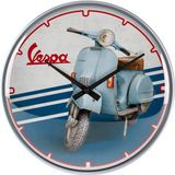 Nostalgic-Art Retro Wandklok, Ø 31 cm, Vespa – Iconisch – Cadeau-idee voor scooterfans, Origineel gelicentieerd product (OLP), Grote keukenklok, Vintage design