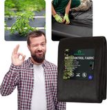 Bellushortus Anti-Worteldoek - gronddoek Onkruidvlies Tegen Onkruid Zwart | Agrotextiel, Tuinvlies 150g/m2 met UV-bescherming EU kwaliteit / 10m lang, 1.1m breed
