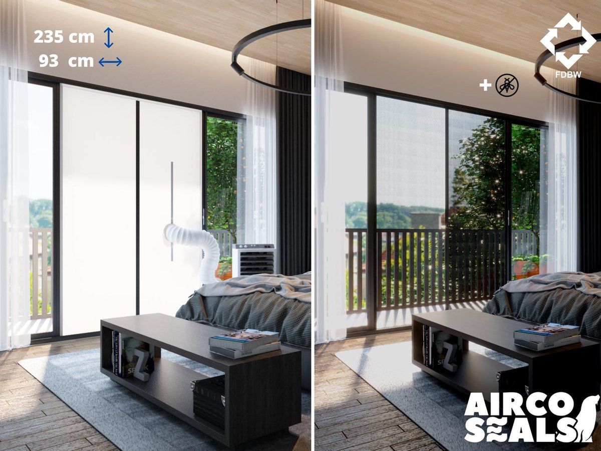 FDBW Deurafdichtingskit Mobiele Airco - 235 x 93 CM - Magneetsluiting