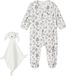 Vertbaudet Ensemble barboteuse en velours et peluche