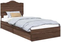 vidaXL Opbergbed met lade Bruin Eiken 70 x 190 cm Bewerkt hout