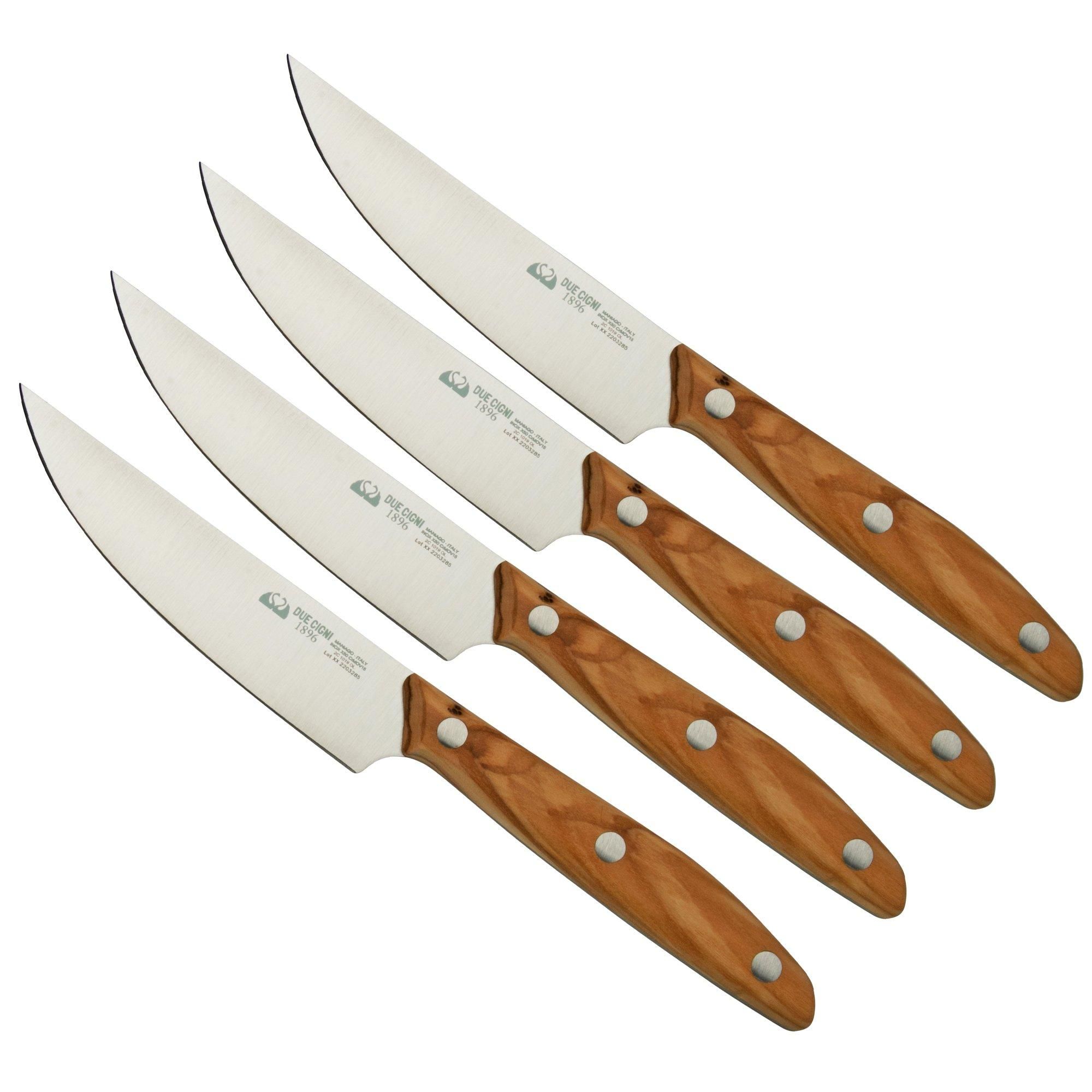 Due Cigni 1896 America DG2C1019OLSET4 Steakmessenset - 4-delig - Olijfhout