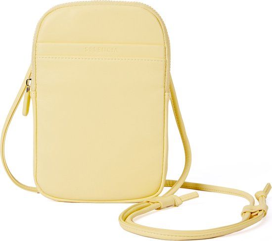 Selencia Telefoontasje Sports Luxe - Geel - Crossbody - Kunstleer