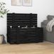 VidaXL Boîte de rangement 91x40,5x42 cm bois de pin massif noir