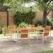 Maison Exclusive - Salon de jardin pour 7 personnes. Bois d'acacia massif et acier inoxydable