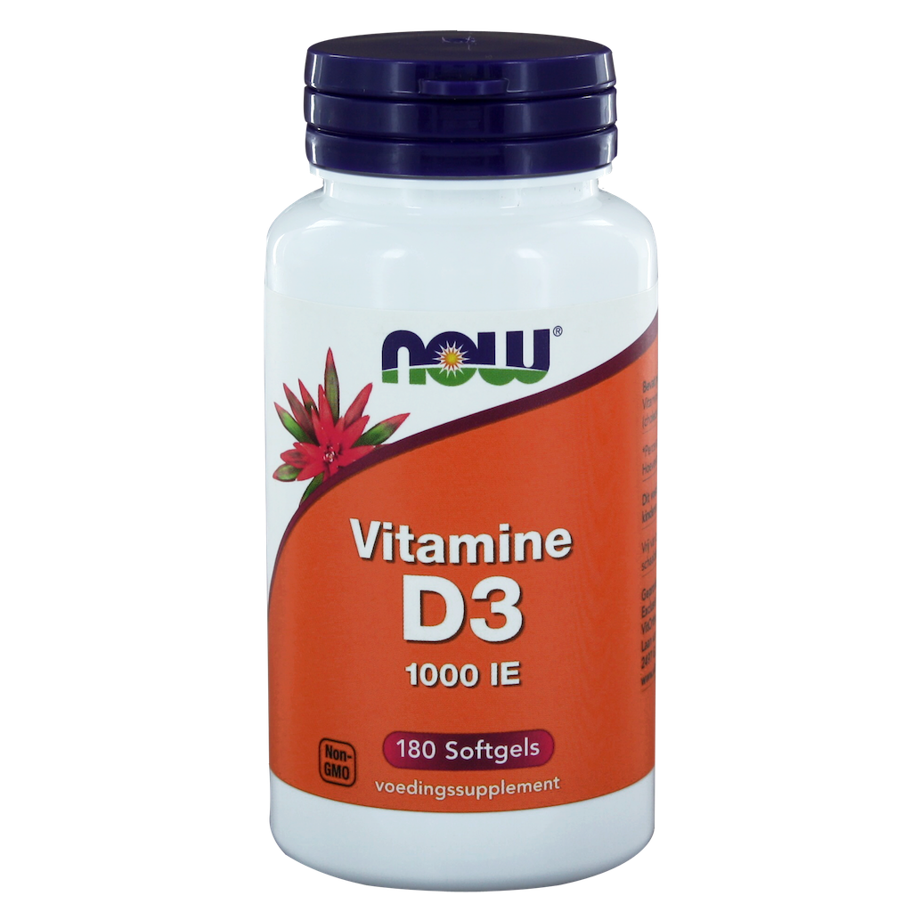 NOW Vitamine D3 1000 IE Softgels 180st