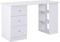 HOMCOM Bureau met planken Bois 120x49x72cm Wit