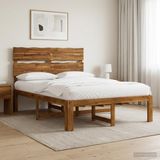 vidaXL Tweepersoonsbed met hoofdbord ROSTOCK Naturel 120 x 190 cm