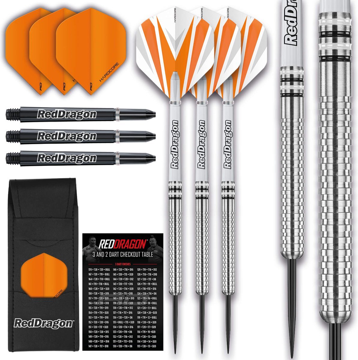 Red Dragon - Raider: Steeltip Tungsten Dartpijlen Professioneel - Oranje 23 gram