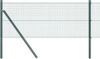 vidaXL - Gelast draadhek met grondbevestiging - 50 x 0,6 m - Groen - Mesh