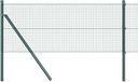vidaXL - Gelast draadhek met grondbevestiging - 50 x 0,6 m - Groen - Mesh