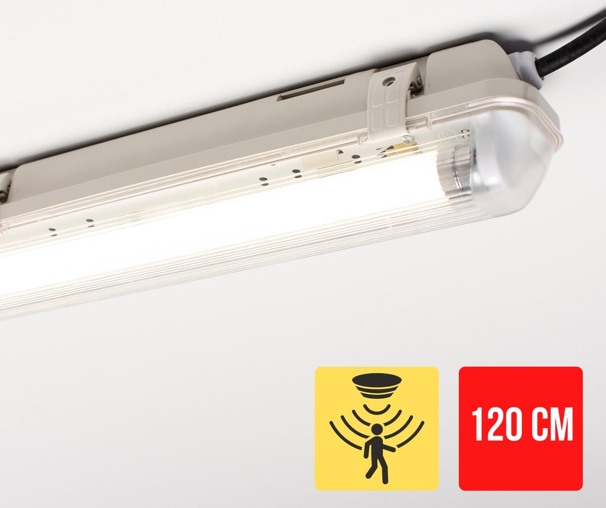 Proventa Proventa® Outdoor LED TL Armatuur met bewegingssensor en daglichtsensor - Waterdicht - 120 cm