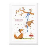VERVACO Kruissteek Borduurpakket Geboorte Baby BOSVRIENDEN Handwerkpakket voor Wanddecoratie 24 x 36 cm