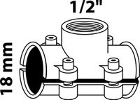 KIRCHHOFF MS klem, blanc, pour 18 mm x 1/2\"BI