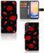 B2Ctelecom Samsung Galaxy A25 Book Case met bloemenprint van kunstleer en siliconen
