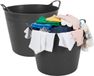 Excellent Houseware Flexibele Wasmand - 2 stuks - Zwart - 27 Liter - Kunststof