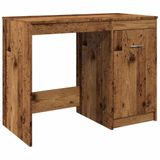 vidaXL Bureau 100x50x76 cm Bewerkt Hout Oud Houtkleurig