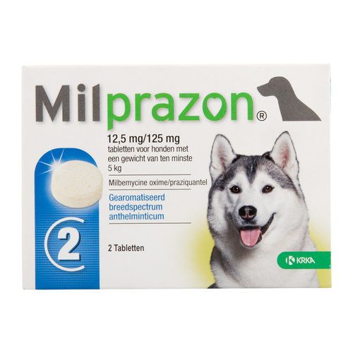 KRKA Milprazon Grote Hond 12,5mg - 2 Tabletten