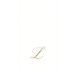 Caspari Signature Gold Initial L Papier Linnen Gastendoeken, Witte Parel, Pack van 24