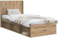 vidaXL Bedframe met opbergruimte en hoofdbord Artisanaal eiken