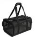 Sac de voyage pour chat, grand sac à bandoulière pour animaux de compagnie, double protection, sac de voyage pliable - noir